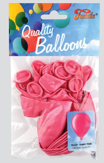SG11110 BALLOONS SHINY 12IN 15S PINK