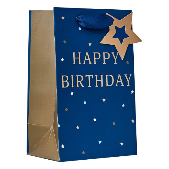 SH14204 GIFT BAG HAPPY BIRTHDAY BLUE S