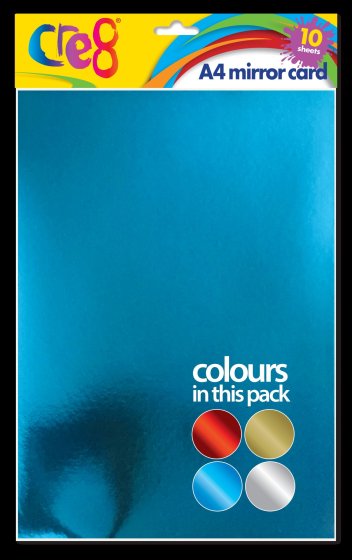 AJ0421 CRE8 MIRROR CARD A4 10 SHEETS 200GSM