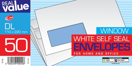 CJ0604 SJ01109 ENVS DL RV WHITE SSEAL WDOW 50
