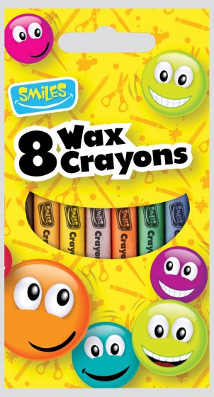 SH08201 FUN 8 WAX CRAYONS