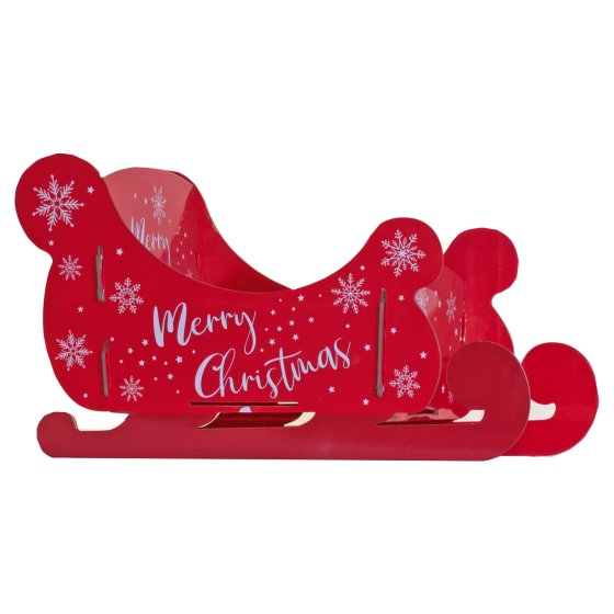 XH3301 GIFT BOX RED CHRISTMAS SLEIGH