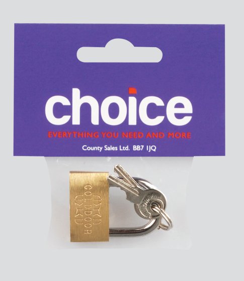 SH10918 CHOICE 30MM BRASS PADLOCK