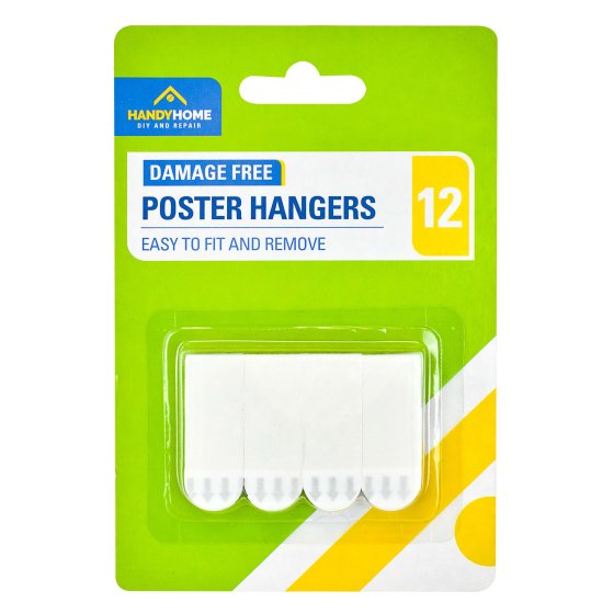 POSTER HANGERS DAMAGE FREE 12PK