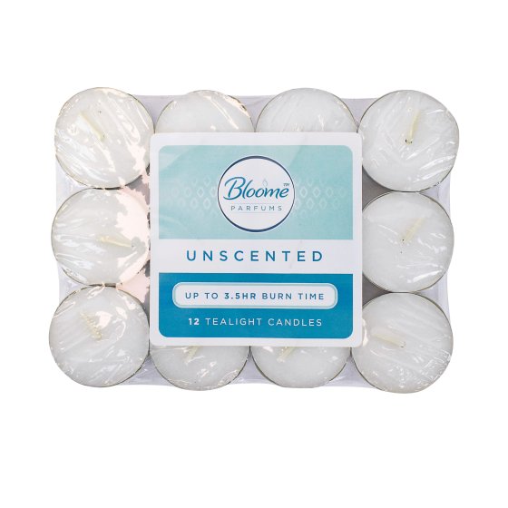 TEALIGHTS WHITE 15PK UNSCENTED