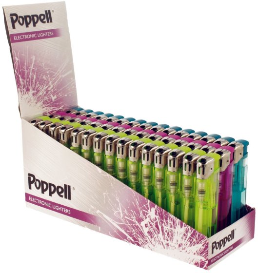 SJ11608 SJ11608 LIGHTER POPPELL ELECTRONIC TRANSPARENT ASST