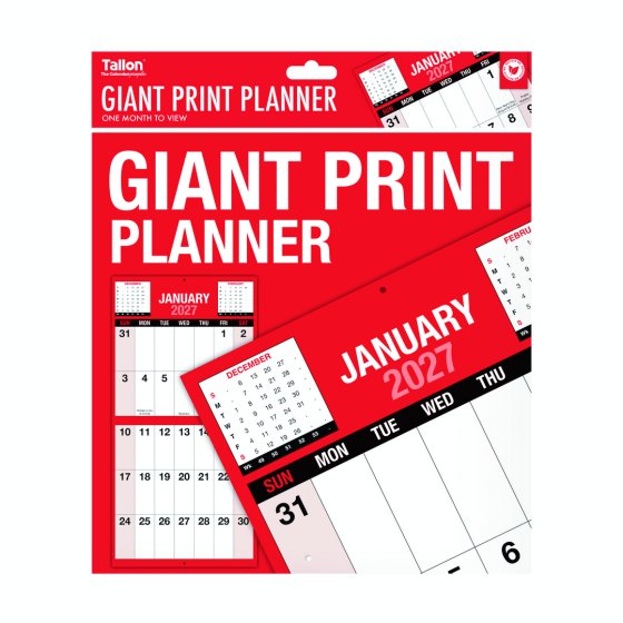 DJ0803 2027 DIARY GIANT PRINT COMMERCIAL C