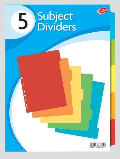 SH03211 CLUB 5 PART A4 CARD DIVIDERS