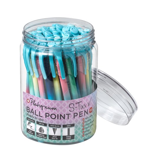 AJ1004 PEN PLATIGNUM S/TIXX PASTEL B/PEN ASST