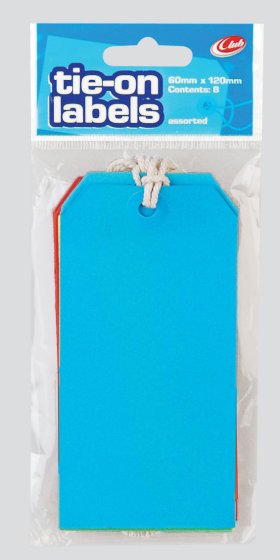 SH00705 CLUB TIE ON LABELS COLOURED 10P