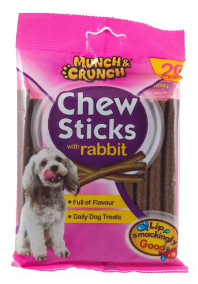 20 PACK RABBIT CHEW STIX