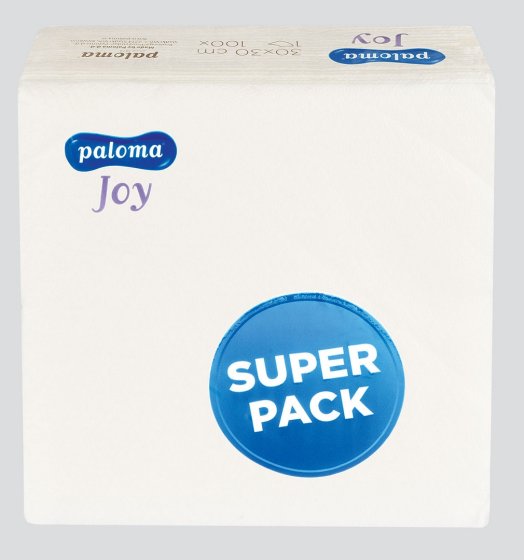 CJ1411 SJ12707 PALOMA NAPKIN 100 WHITE 1 PLY
