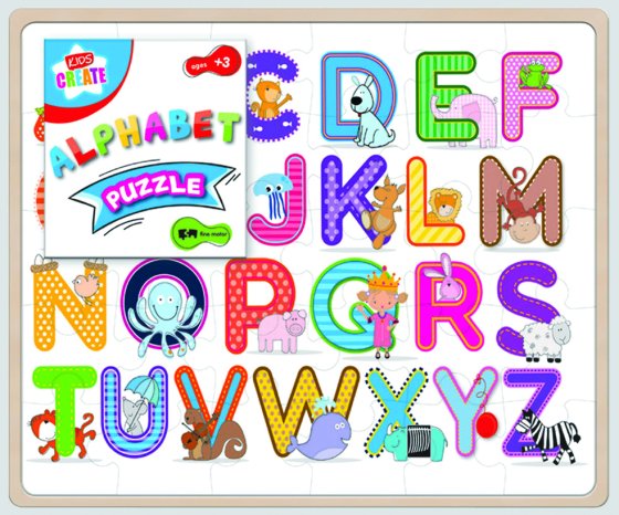 WOODEN ALPHABET NUMBER PUZZLE