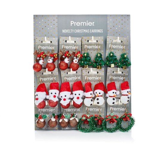 XH5404 GLITTER ICON EARRINGS CDU