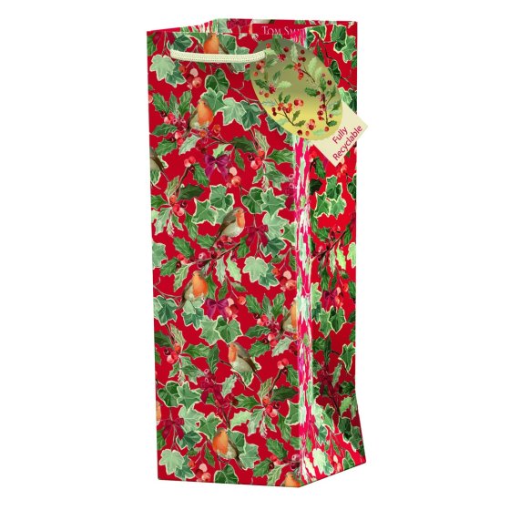 BOTTLE BAG CHRISTMAS NEST LUX