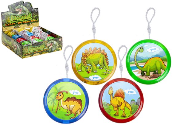 YOYO DINOSAUR LIGHT UP 6 ASST