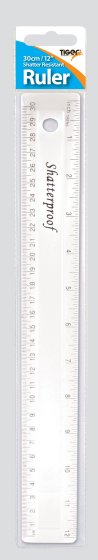 SH06407 RULER CLEAR 30CM SHATTER RESIS