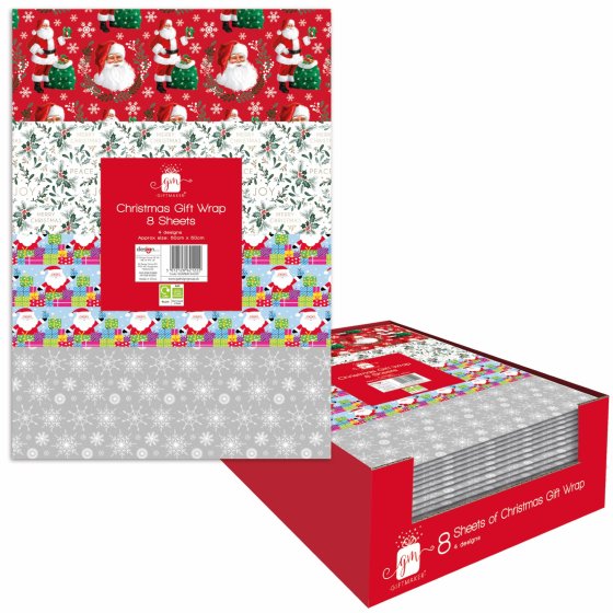 XH1208 WRAP FOLDED 8SH 4 ASST DES