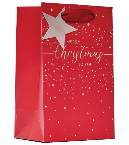 XH2107 GIFT BAG MERRY CHRISTMAS SML