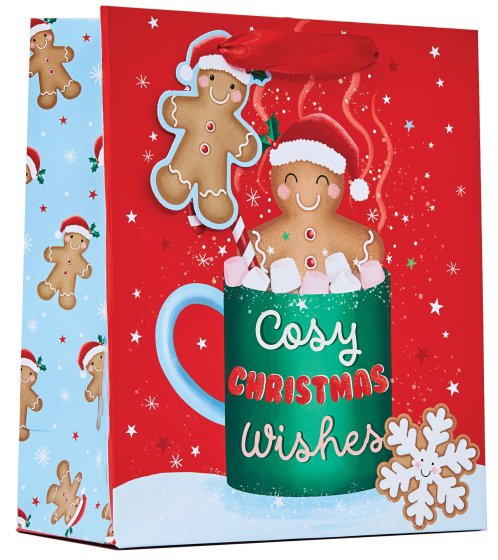 XH2920 GIFT BAG COSY CHRISTMAS M