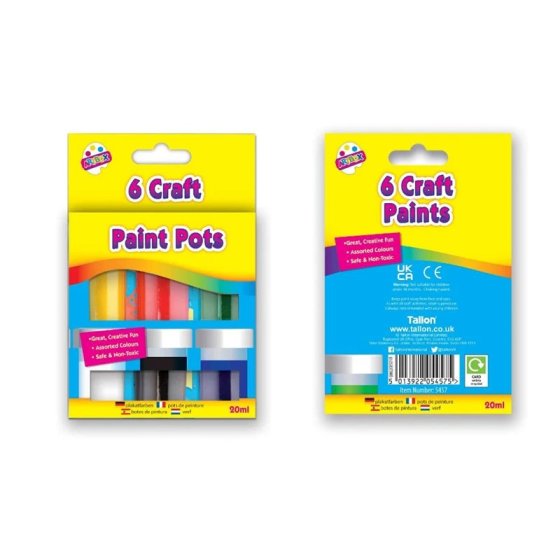 PAINT POTS CRAFT 6 X 20ML