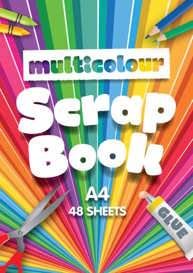 SH08408 A4 MULTICOLOUR SCRAP BOOK