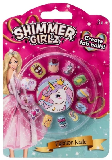 SHIMMER GIRLZ FASHION NAILS 2 AST