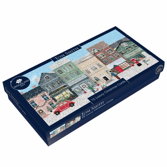 XH0304 CARDS LUX SLIM VILLAGE SCENE F