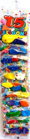 BALLOONS 8IN 15S CLIP STRIP