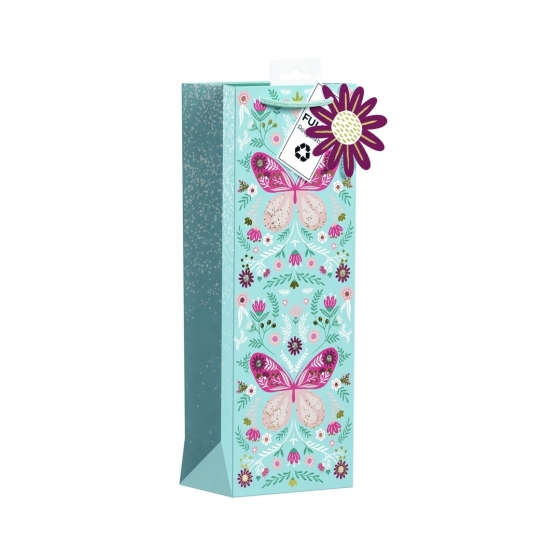 SJ15134 SJ15134 BOTTLE BAG BUTTERFLY FLORAL