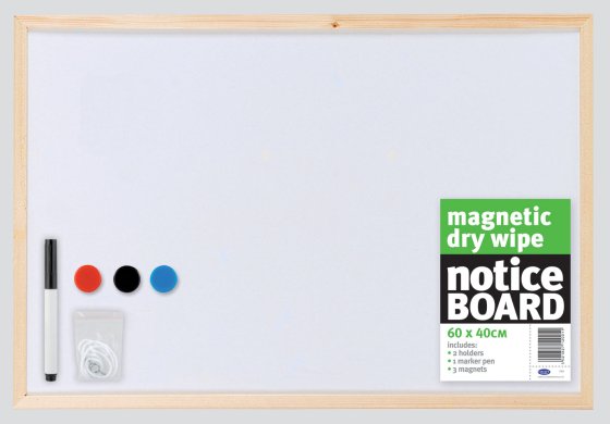 SH04008 MAGNETIC DRY WIPE BOARD 40X60