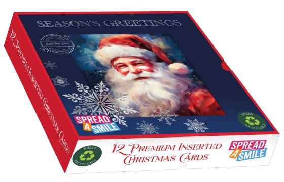 CARDS BOX 12 PRE SANTA CLAUS