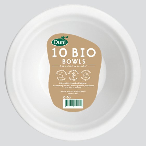SE10003 BOWL 18CM WHITE BAGASSE 10PK
