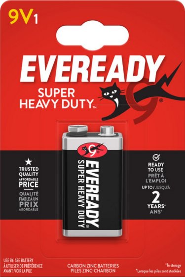 SJ11521 SJ11521 BATTERY EVEREADY SUPER HEAVY DUTY ZINC 9V 1P