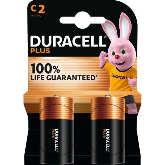 CJ1613 SJ11503 BATTERIES DURACELL PLUS C 2PK