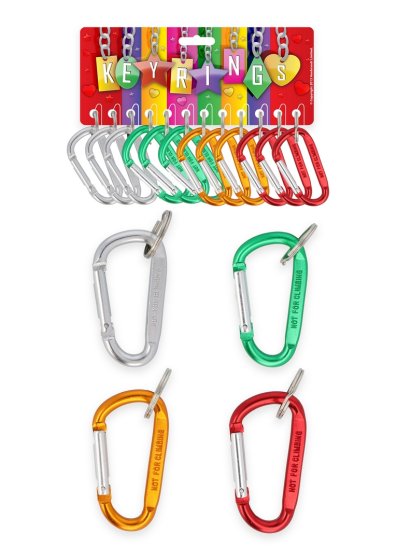 SJ09711 SJ09711 KEYRING N METALLIC CARABINER SNAP CLIP HOOKS