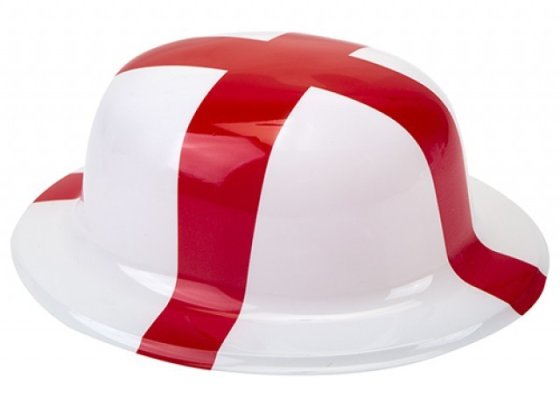 ST GEORGE PLASTIC BOWLER HAT