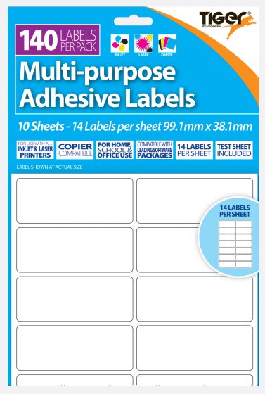 SH04104 LABELS A4 PRINTER LABELS 99X38
