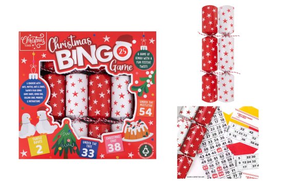 XH6405 CRACKERS 9IN BINGO GAME 6PK