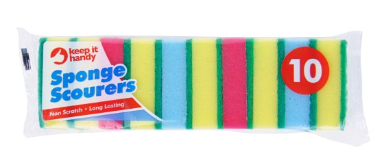 SPONGE SCOURERS 10PK