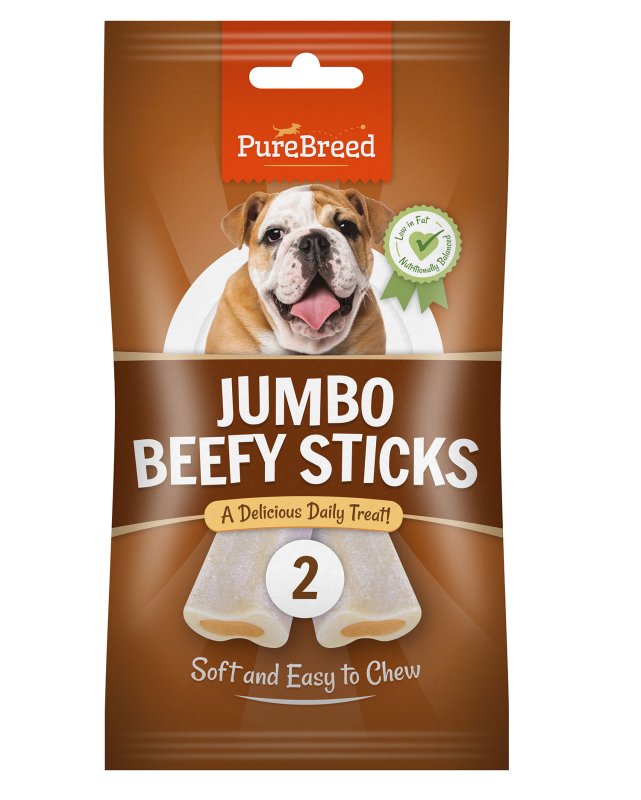 PET CHEW JUMBO BEEFY STICKS 2P Perkins Group