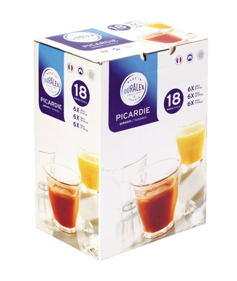 ** WIGIG **  DURALEX PICARDIE CLEAR 18 PCE