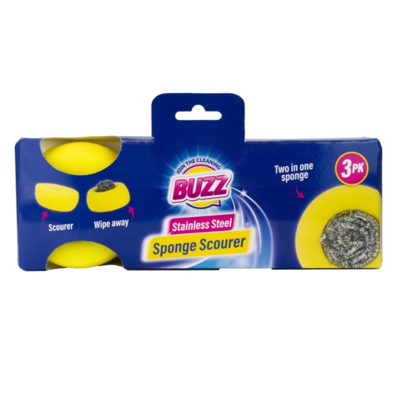 CLEANING SPONGE & SCOURER 3PK