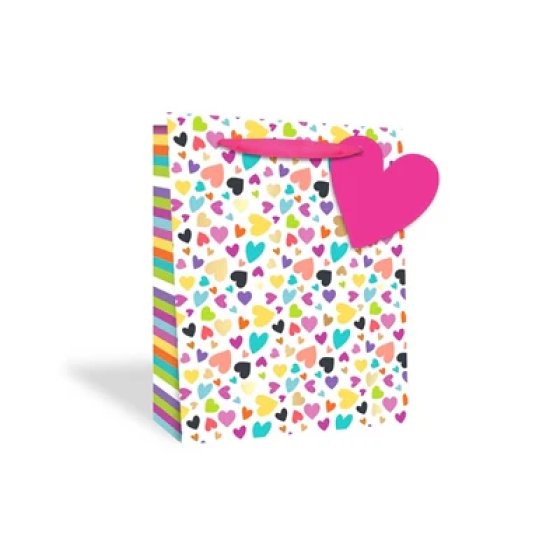 GIFT BAG HEARTS MEDUIM
