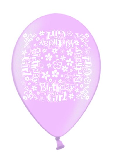 SH12418 BALLOON PRINTED BDAY GIRL