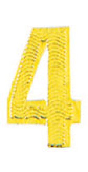 SH12214 GOLD NUMERAL NO4