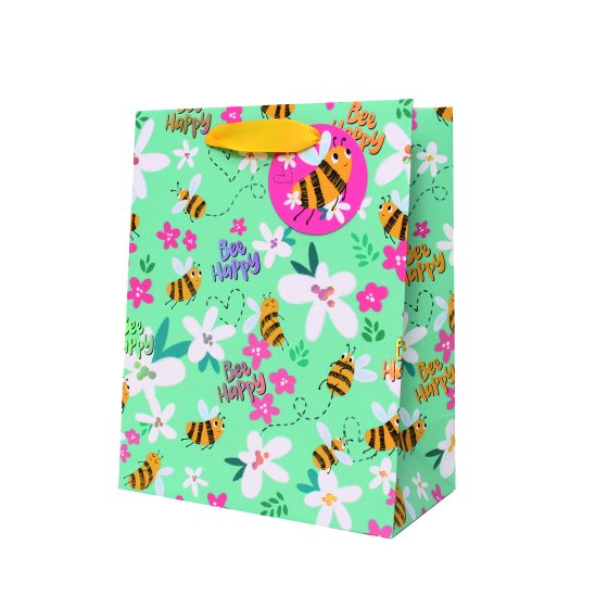 SH14344 GIFT BAG BEES DESIGN MED