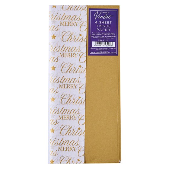 XH2103 TISSUE GOLD MERRY CHRISTMAS PR