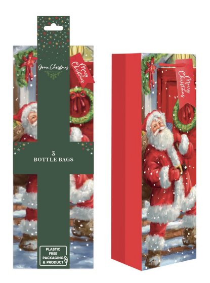 WIGIG GIFT BAG ECO SANTA BOTTLE 3PK