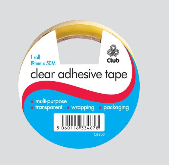 CJ0806 SJ05306 SUPER VALUE CLEAR TAPE 19X50